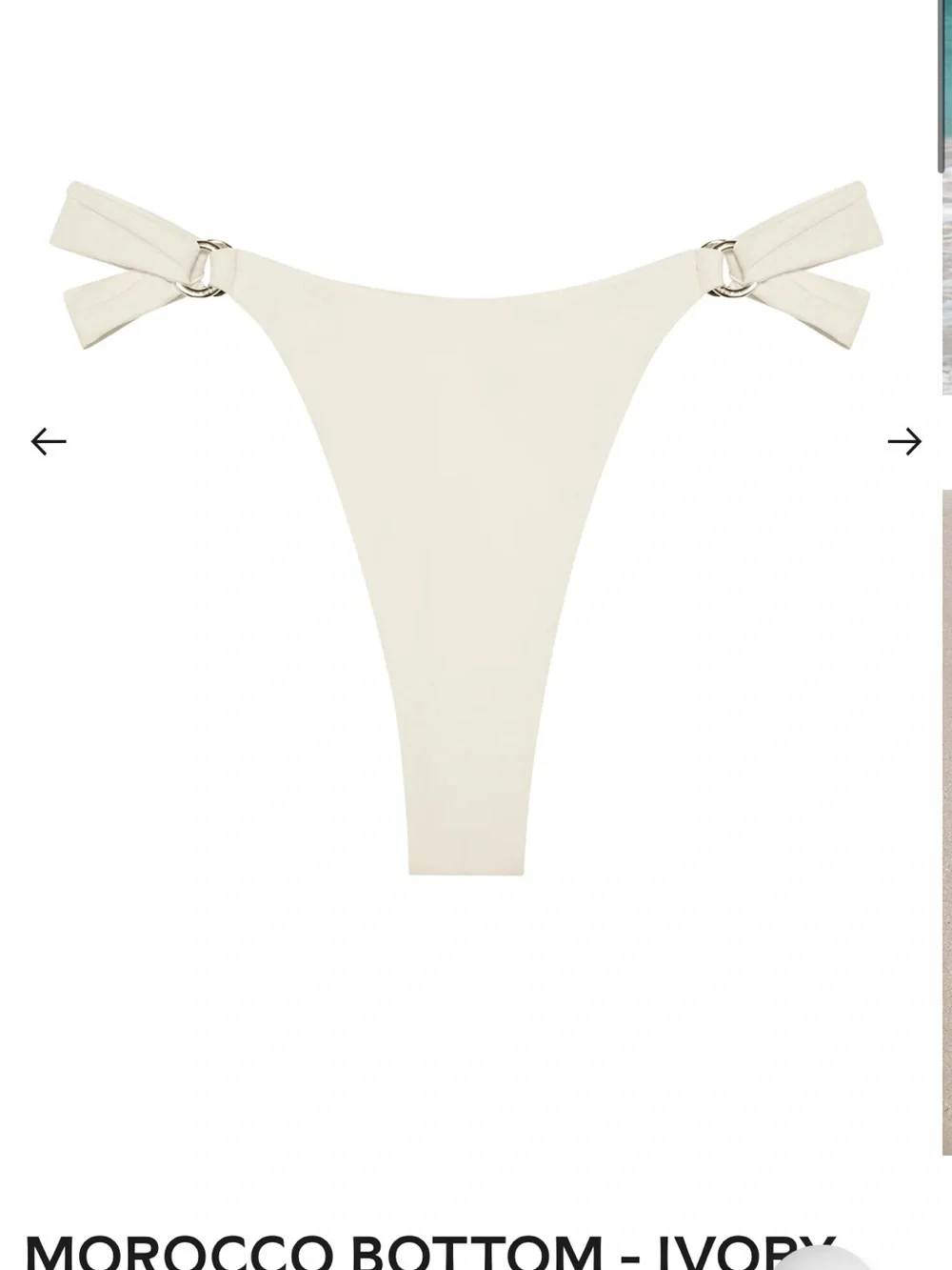 Monday Swimwear Morocco bottom in ivory
